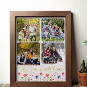 Impressions Dorure Happy Raising Fleurs sauvages 4 Photo Collage Gold