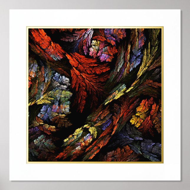 Impressions Dorure Harmonie des couleurs Art Abstrait (Recto)