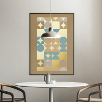Hip Cercles Abstraits Fusion Industrielle Art Or