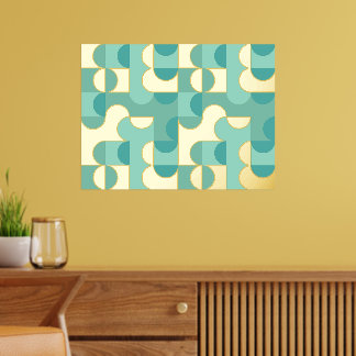 Impressions Dorure Hip Cercles Abstraits Wavy Gold Mosaic Art Motif