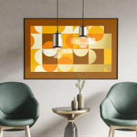 Hip Cercles Abstraits Wavy Gold Mosaic Art Motif