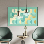 Impressions Dorure Hip Cercles Abstraits Wavy Gold Mosaic Art Motif<br><div class="desc">Belle mer contemporaine vert océan, bleu turquoise, menthe et verre de mer clair aqua bleu turquoise demi-cercles géométriques et motif en mosaïque carré. Design élégant, élégant et éclectique minimalisme pour le hip-hop artistique, style rétro vintage, ou abstrait amateur de motifs géométriques numériques. Associez ce design à vos couleurs de décoration...</div>