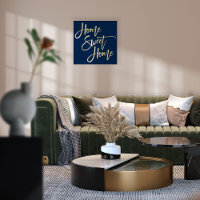 Home Sweet Home Marine Bleu Luxe Réel