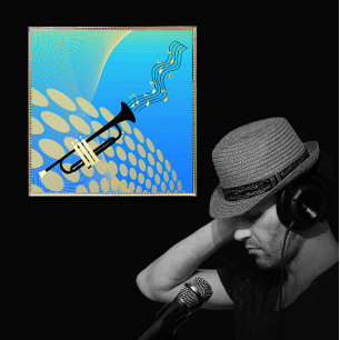 Impressions Dorure Imprimantes Abstraites de musique de trompette