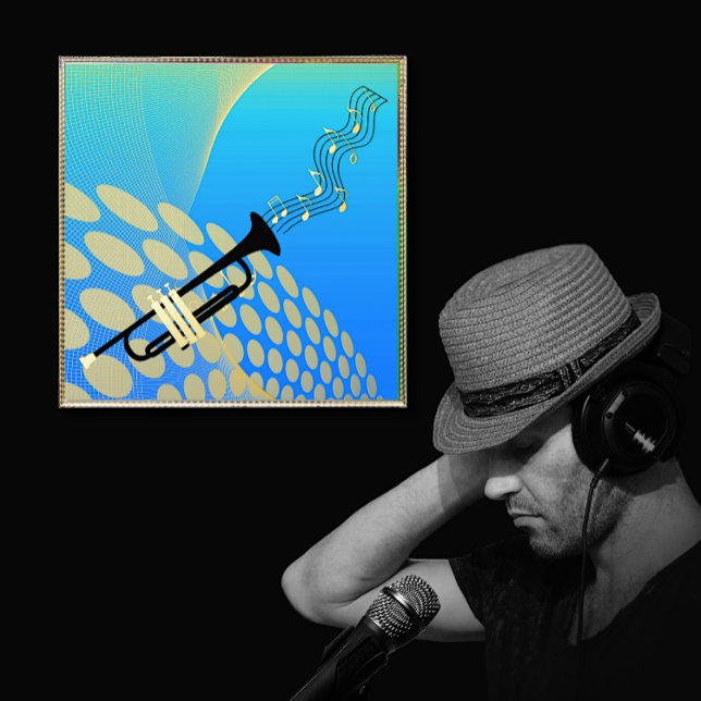 Impressions Dorure Imprimantes Abstraites de musique de trompette (Créateur téléchargé)