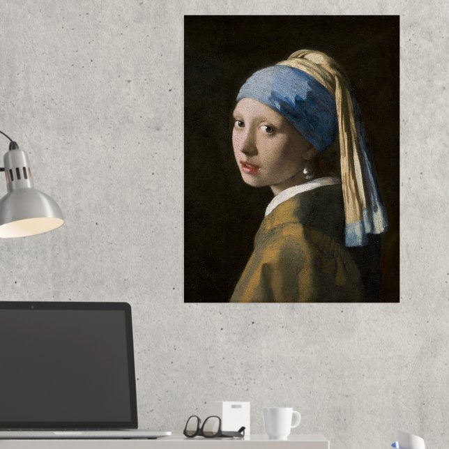 Impressions Dorure Johannes Vermeer, fille avec une oreille perle (In situ (Bureau 2))