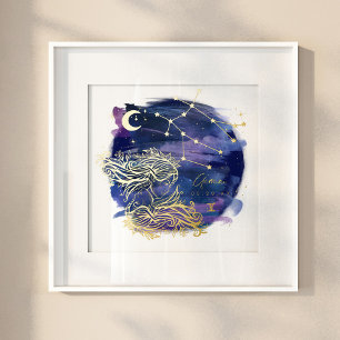 Impressions Dorure Jumeaux Gemini Signe de la date de naissance perso