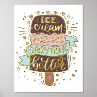 La Crème De Glace Rend Tout Mieux - Lettres