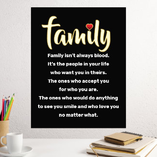 Impressions Dorure La famille n'est pas toujours la typographie du sa