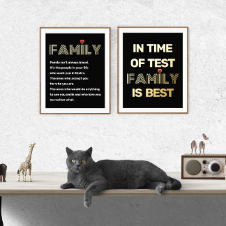 Impressions Dorure La famille n'est pas toujours une citation de sang
