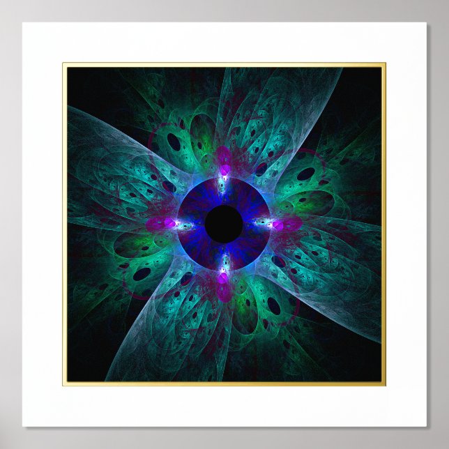 Impressions Dorure L'art Abstrait des yeux (Recto)