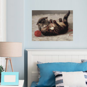 Impressions Dorure Le berceau de chat, un chat qui joue à la balle de