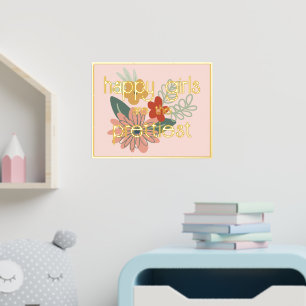 Impressions Dorure Les Filles Heureuses Sont La Plus Belle Citation O