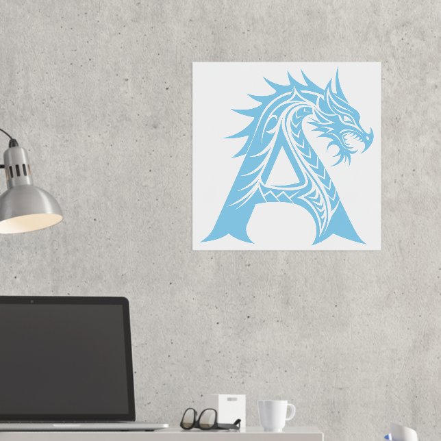 Impressions Dorure LETTRE STYLE Dragon A, Alphabet Dragon, Monogramme (In situ (Bureau 2))