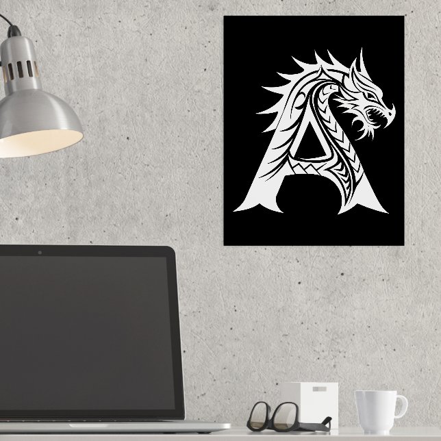 Impressions Dorure LETTRE STYLE Dragon A, Alphabet Dragon, Monogramme (In Situ (Bureau))