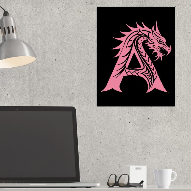 Impressions Dorure LETTRE STYLE Dragon A, Alphabet Dragon, Monogramme (In Situ (Bureau))