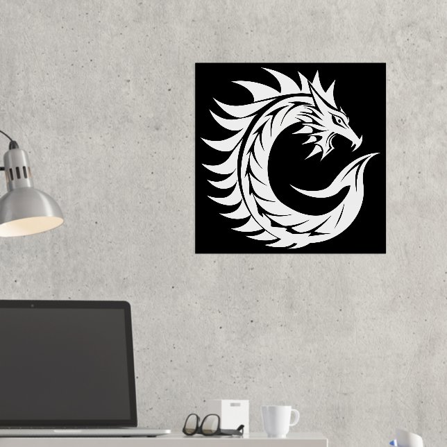 Impressions Dorure LETTRE STYLE Dragon C, Alphabet Dragon, Monogramme (In situ (Bureau 2))