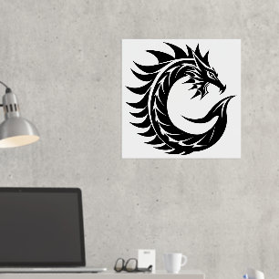 Impressions Dorure LETTRE STYLE Dragon C, Alphabet Dragon, Monogramme
