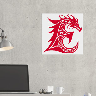 Impressions Dorure LETTRE STYLE dragon E, Alphabet dragon, Monogramme