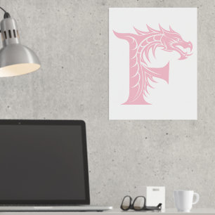 Impressions Dorure LETTRE STYLE dragon F, Alphabet dragon, Monogramme