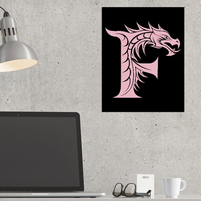 Impressions Dorure LETTRE STYLE dragon F, Alphabet dragon, Monogramme (In Situ (Bureau))