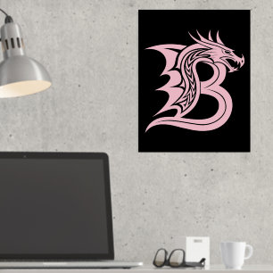 Impressions Dorure LETTRE STYLÉE DE Dragon B, Alphabet DE Dragon, Mon