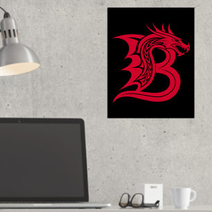 Impressions Dorure LETTRE STYLÉE DE Dragon B, Alphabet DE Dragon, Mon