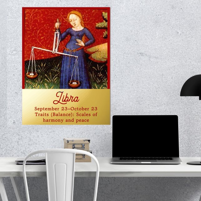 Impressions Dorure Libra Zodiac Signal Échelles Anniversaire (Créateur téléchargé)