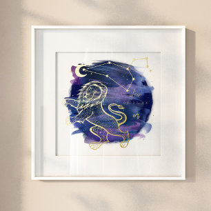 Impressions Dorure Lion Lion Lion Lion du Zodiac Date de naissance pe