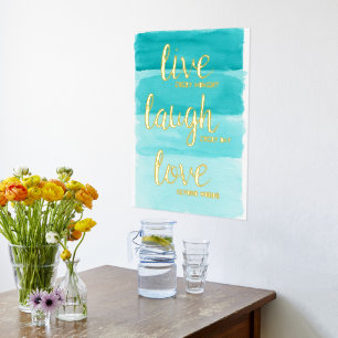 Impressions Dorure Live Laugh Love   Blue Ombre Motivation