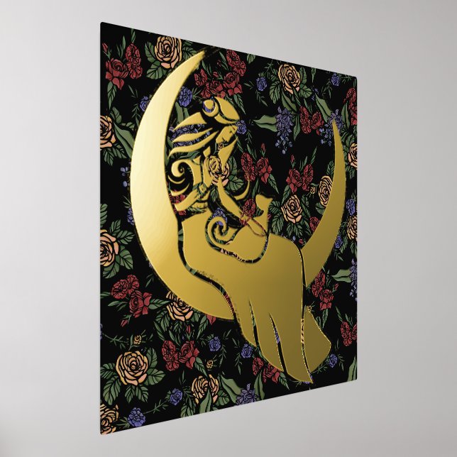 Impressions Dorure Lune Sorcière LuneEnfant Pagan Wicca Art (Poser)