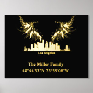 Impressions Dorure luxueux or US horizon longitude latitude L A