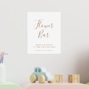 Impressions Dorure Mariage de la barre de fleurs Gold White