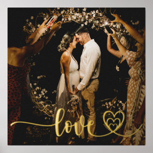 Impressions Dorure Mariage Photo Script moderne Styled Love Hearts