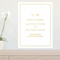 Mariage simple Monogramme élégant