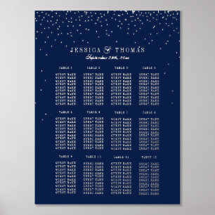 Impressions Dorure Marine Blue & Glam Argent Confetti Mariage Siège
