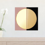 Impressions Dorure Mauve Blush Rose Noir Cercles rayés Art Or<br><div class="desc">Magnifique noir contemporain, mauve taupe rose foncé, et véritable feuille d'or rayures géométriques colorées, cercle et demi-cercles motif. Elégant, élégant et éclectique design minimaliste pour le décorateur artistique, le décorateur artistique, le populaire branché, le style rétro vintage ou l'abstrait amateur de motifs géométriques numériques. Associez ce design à votre décor...</div>