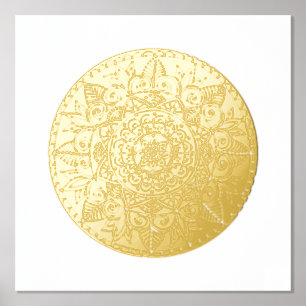Impressions Dorure Médaillon d'or Mandala Art