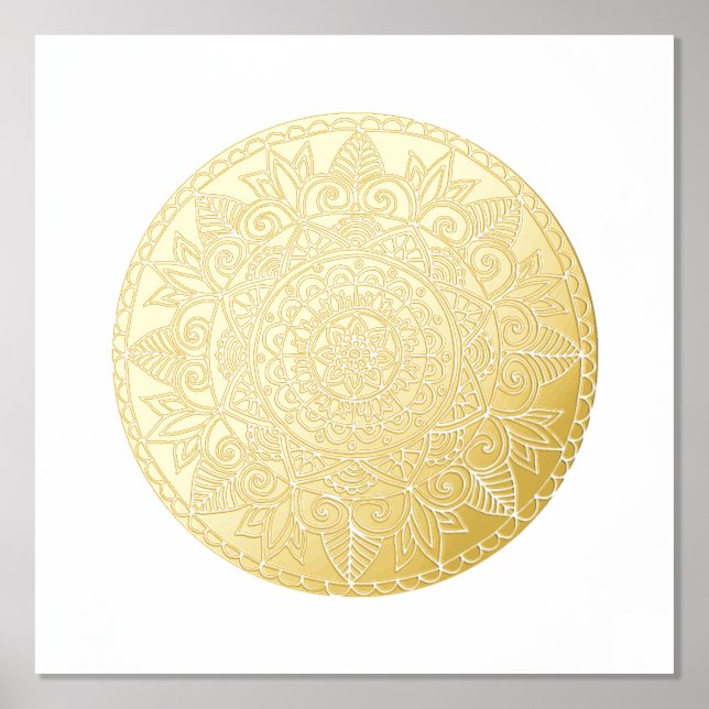 Impressions Dorure Médaillon d'or Mandala Art (Recto)