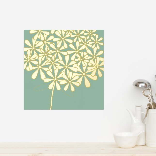 Impressions Dorure Menthe Moderne Floral Or (In Situ (Cuisine))