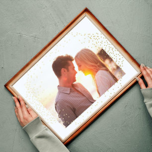 Impressions Dorure Minuscules Étoiles Modernes Photo Personnalisée Or