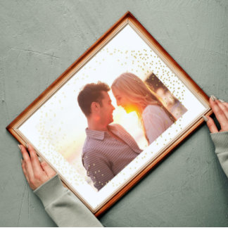 Impressions Dorure Minuscules Étoiles Modernes Photo Personnalisée Or