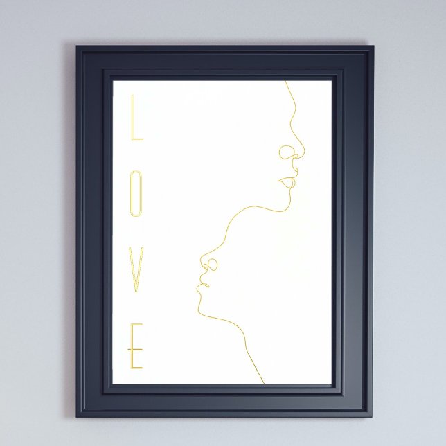 IMPRESSIONS DORURE  MODERN ART GOLD FACES LOVE (Créateur téléchargé)