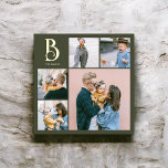 Impressions Dorure Monogram Chic Multi Photo Boho Vert<br><div class="desc">Elevez votre décor de maison avec notre imprimé d'papier peint carré personnalisé, parfait pour ajouter une touche d'élégance et de personnalisation à tout espace. Cette pièce étonnante présente un collage photo avec 4 photos carrés et 1 photo verticale plus grande, vous permettant de présenter vos souvenirs préférés dans une présentation...</div>