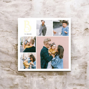 Impressions Dorure Monogramme Chic Multi Photo Blanc