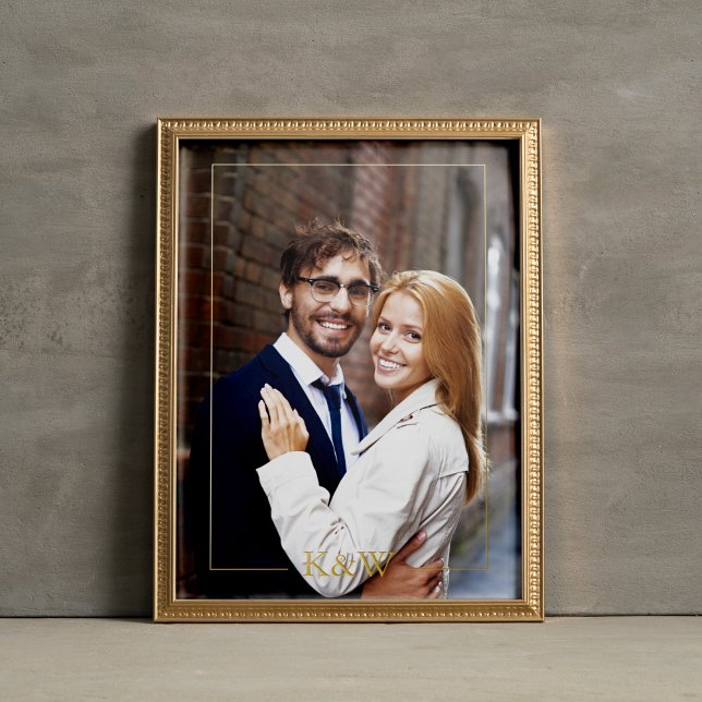 Impressions Dorure Monogramme encadré moderne (Créateur téléchargé)