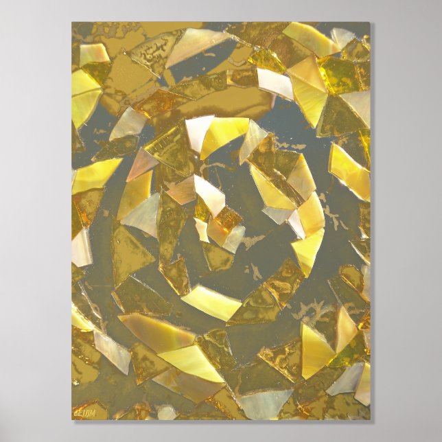 Impressions Dorure Mosaic Labyrinthe Miroir Gold Foil Imprimer (Recto)