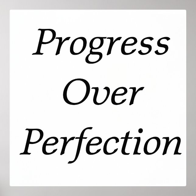 Impressions Dorure Mur d'entrepreneur - Progrès sur la perfection (Recto)