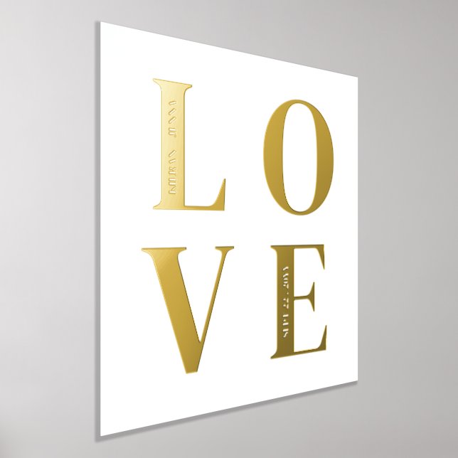 Impressions Dorure Noms d'amour et anniversaire du Mariage (Poser)