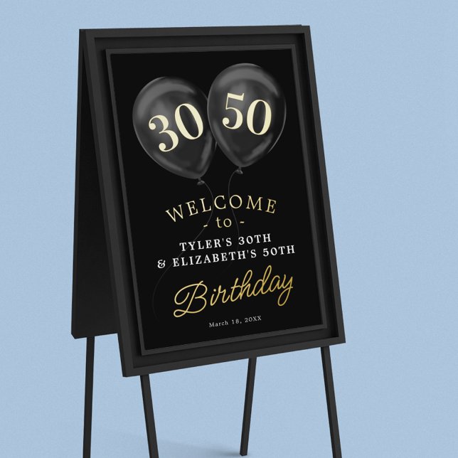 Impressions Dorure Panneau de bienvenue pour une fête d'anniversaire  (Créateur téléchargé)